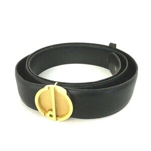 Dunhill D Logo Leather 85cm Men's Belt Black/2BD2046